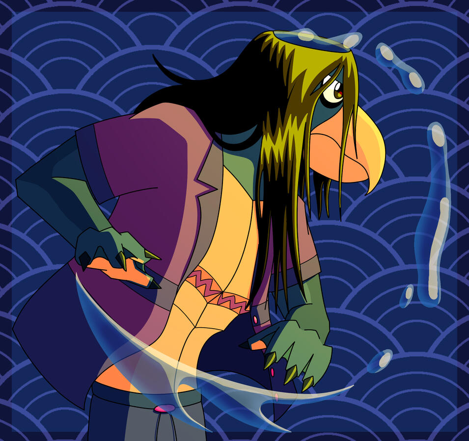 Ronin half body cell-shaded Ronin half body cell-shaded